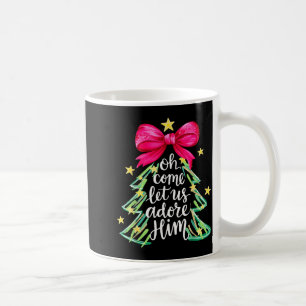 Caneca De Café Árvore de Natal Oh Venha Adoremos Ele Coquette B