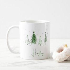 Caneca De Café Árvore de Natal Personalizada