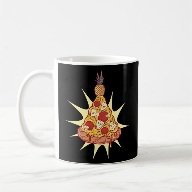 Caneca De Café Árvore de Natal Pineapple Pizza (Esquerda)