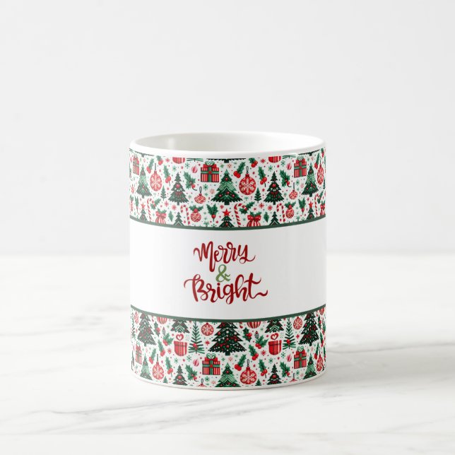 Caneca De Café Árvore de Natal, presentes, cana doce (Centro)