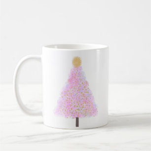 Caneca De Café Árvore de natal rosa