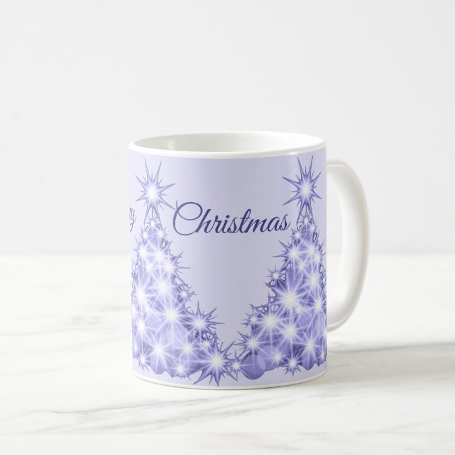 Caneca De Café Árvore de Natal Roxo (Frente Esquerda)