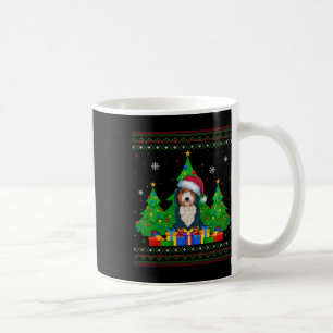Caneca De Café Árvore de Natal Santa Hat Bernedoodle, doce