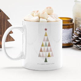 Caneca De Café Árvore de Natal Simples e Moderna do Scandi