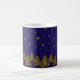 Caneca De Café Árvore de Natal Sparkasse, lua, estrelas