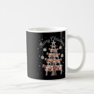 Caneca De Café Árvore de Natal Vaca Árvore de Natal