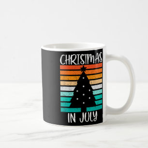 Caneca De Café Árvore de Natal Vintage Natal em Julho