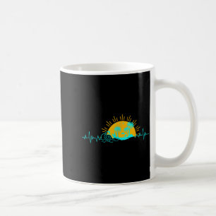 Caneca De Café Árvore de Palma do Coração Retro Ritmo Tropical Il