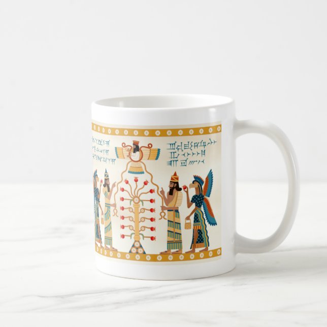 Caneca De Café Árvore de vida Assyrian (Direita)