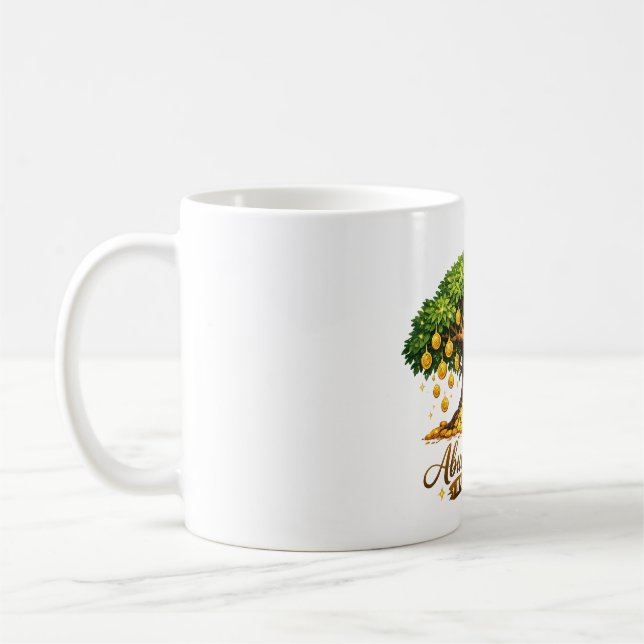 Caneca de Café Árvore do Dinheiro da Abundância (Esquerda)