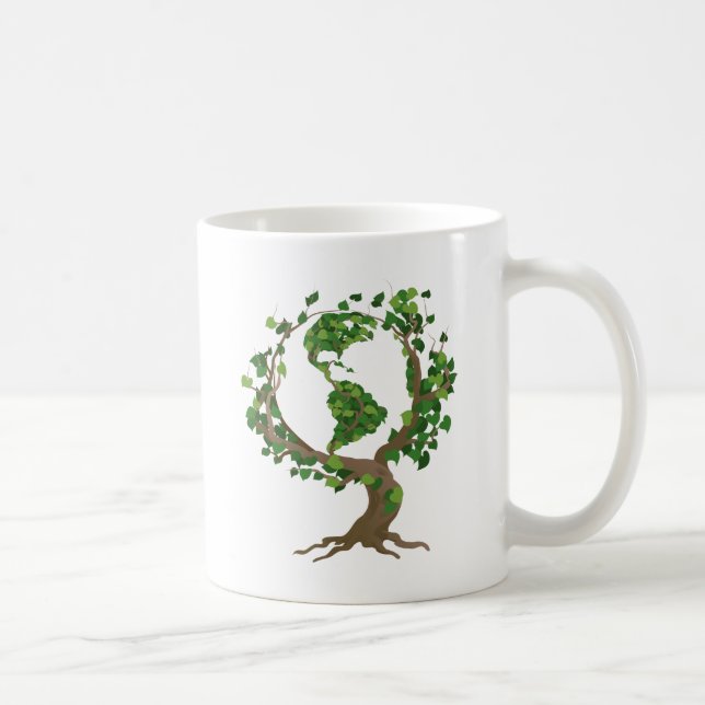 Caneca De Café árvore do globo (Direita)