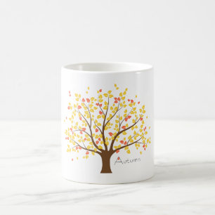 Caneca De Café Árvore Dourada do outono