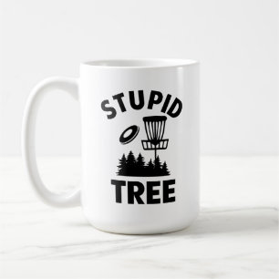 Caneca De Café Árvore Estúpida do Golf de Disco Engraçado