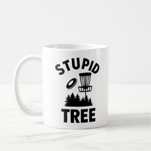 Caneca De Café Árvore Estúpida do Golf de Disco Engraçado
