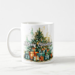 Caneca De Café Árvore Feliz de Natal Feriados felizes