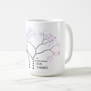 Caneca De Café Árvore Inspiracional "Em tudo dá aos Obrigados"