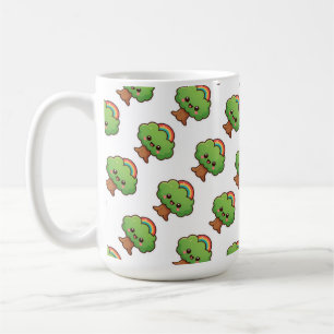 Caneca De Café Árvore Kawaii Amigável