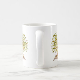 Caneca De Café Árvore Modernista Colorida 13
