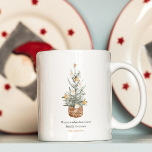Caneca De Café Árvore natais vintages Férias felizes