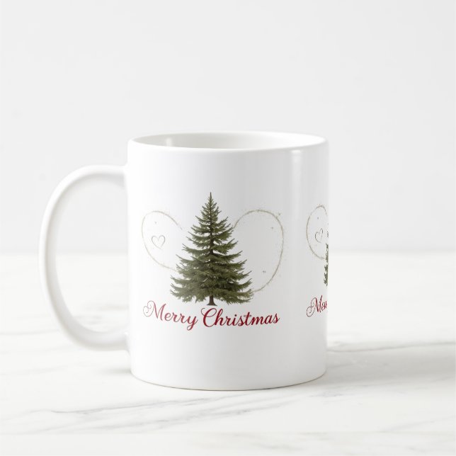 Caneca De Café Árvore Natal Clássica Mug 11 oz - Feliz Natal (Esquerda)