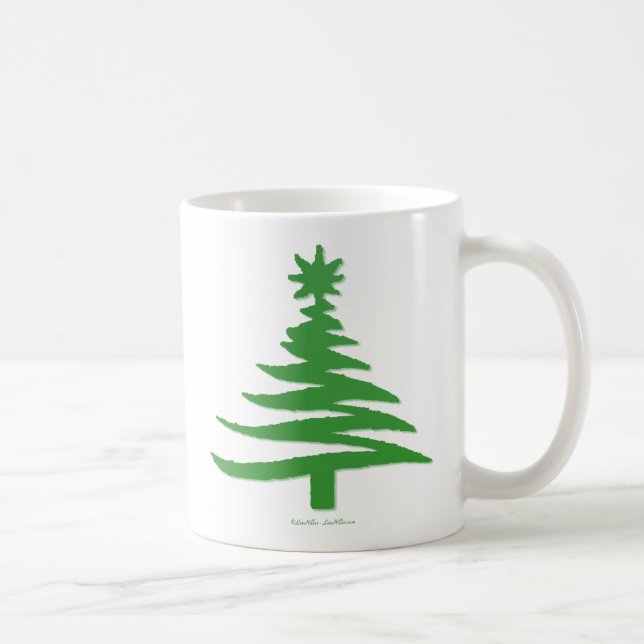 Caneca De Café Árvore Natal Verde (Direita)