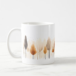 Caneca De Café Árvore no Estilo de Pincel