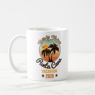 Caneca De Café Árvore Palm Dominicana Punta Cana Retro Sunset 60s