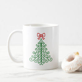 Caneca De Café Árvore simples com Natal moderno Arco