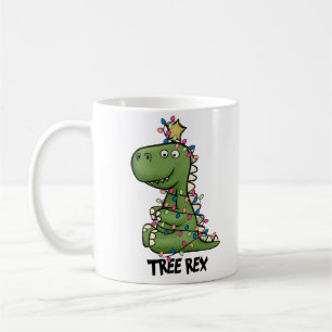 Caneca De Café Árvore Verde, Rex Dino Feliz Natal
