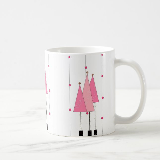 Caneca De Café Árvores Caprichosas Rosa (Direita)
