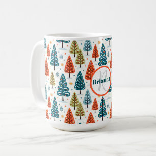 Caneca De Café Árvores Coloridas