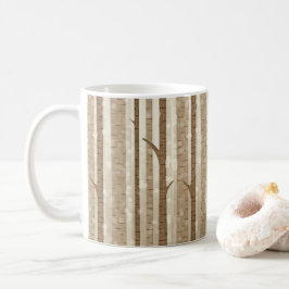 Caneca De Café Árvores De Aves Na Floresta