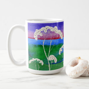 Caneca De Café Árvores de elmo branco