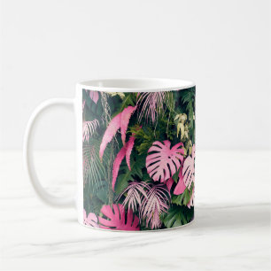 Caneca De Café Árvores de fundo do Cheio tropical