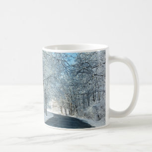 Caneca De Café Árvores de inverno de neve