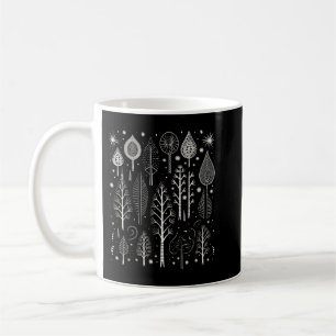 Caneca De Café Árvores de Natal ao ar livre Gráfico de Arte Flore