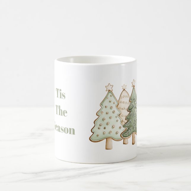 Caneca De Café Árvores de Natal Green Cream (Centro)