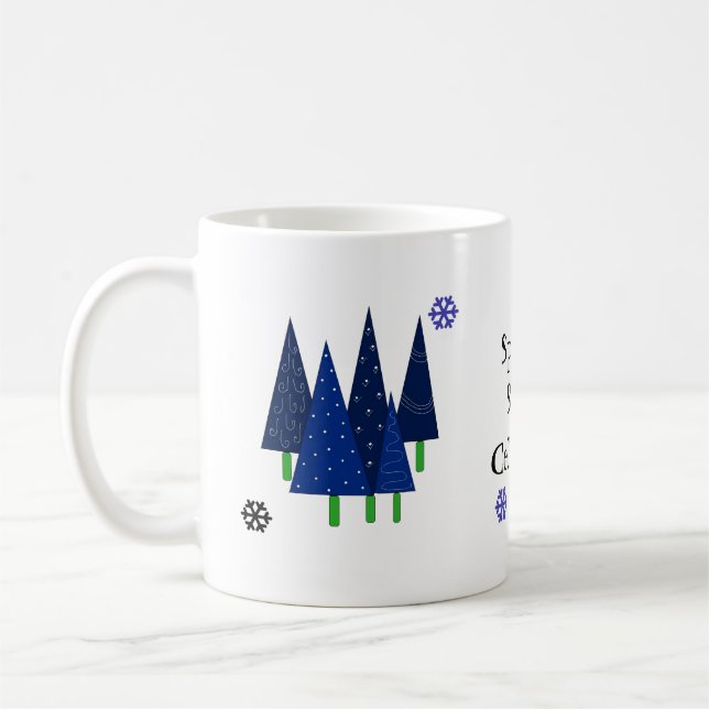 Caneca De Café Árvores de Natal Whimsical (Esquerda)