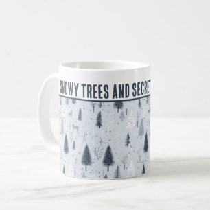 Caneca De Café Árvores de Neve Personalizadas e Reuniões Secretas