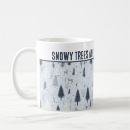 Caneca De Café Árvores de Neve Personalizadas e Reuniões Secretas