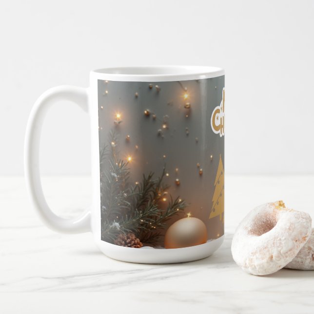 Caneca De Café Árvores de ouro (Com Donut)