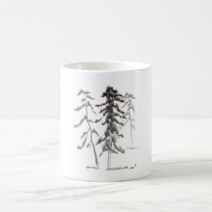Caneca De Café Árvores de pinheiro