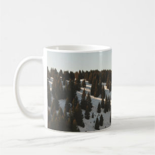 CANECA DE CAFÉ ÁRVORES DE PINOS VERDES