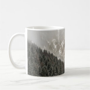 CANECA DE CAFÉ ÁRVORES DE PINOS VERDES