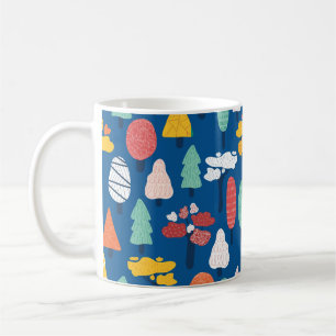 Caneca De Café Árvores de rabanete sem descontinuidades em padr