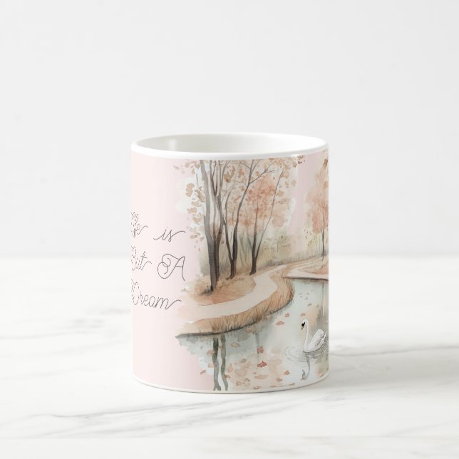 Caneca De Café Árvores do Cisne A vida é um sonho (Centro)