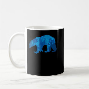 Caneca De Café Árvores do Exterior Árvores Animais Ursos Marrons