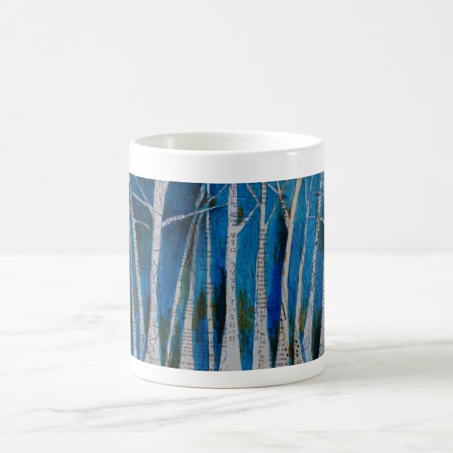 Caneca De Café Árvores do inverno da dança (Centro)
