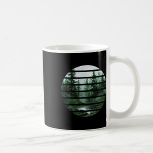 Caneca De Café Árvores Florestais Vida Selvagem Exteriores Retro