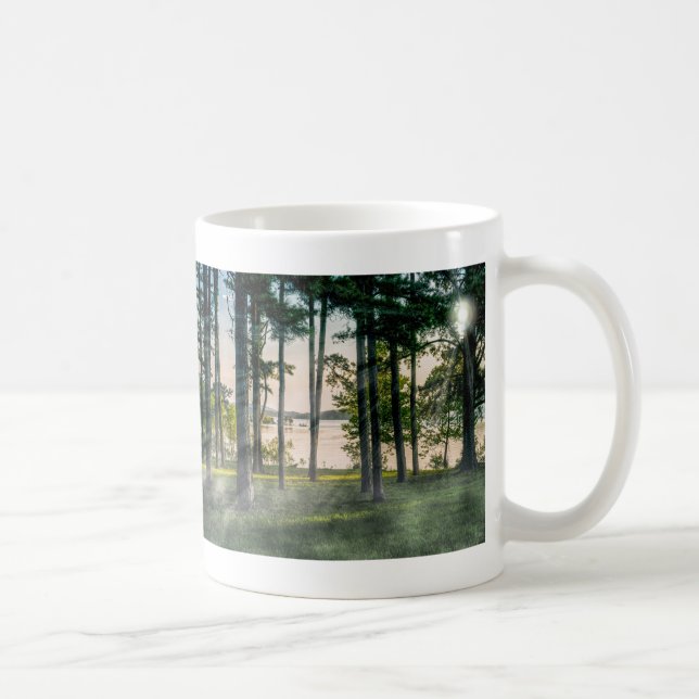 Caneca De Café Árvores Nebulosas No Table Rock (Direita)